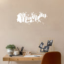 Vinyl Wall Art Decal - Forest Shape - 36" x 15" - Modern Trees Deer Shapes Adhesive Sticker Nature Landscape Design For Home Living Room Bedroom Coffee Shop Work Office Decor 2
