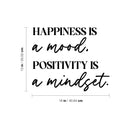 Vinyl Wall Art Decal - Happiness Is A Mood - Trendy Motivating Optimistic Lifestyle Quote Sticker For Home Bedroom Living Room School Classroom Office Gym Fitness Decor 4