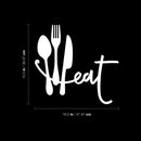 Vinyl Wall Art Decal - Fork Knife Spoon - 15.5" x 16.5" - Trendy Lovely Funny Food Design Sticker For Home Living Room Kitchen Dining Room Restaurant Coffee Shop Bakery Storefront Decor 4