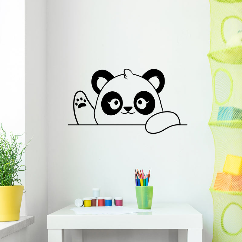 Vinyl Wall Art Decal - Panda - Cute Animal Design Quote Bumper Sticker For Car Window Thermos Coffee Mug Luggage Office Notebook Laptop Decor 2