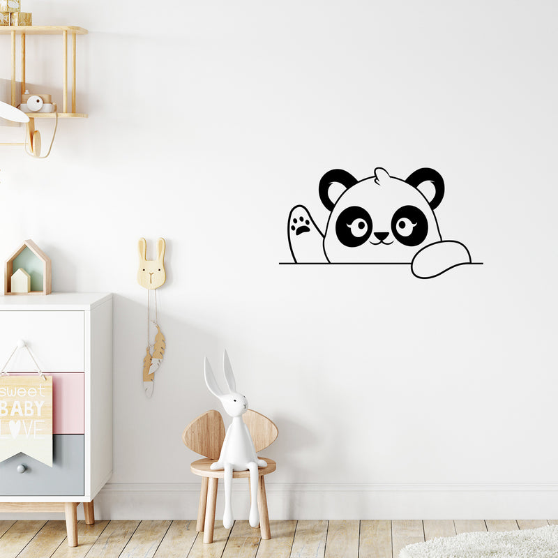 Vinyl Wall Art Decal - Panda - Cute Animal Design Quote Bumper Sticker For Car Window Thermos Coffee Mug Luggage Office Notebook Laptop Decor 3