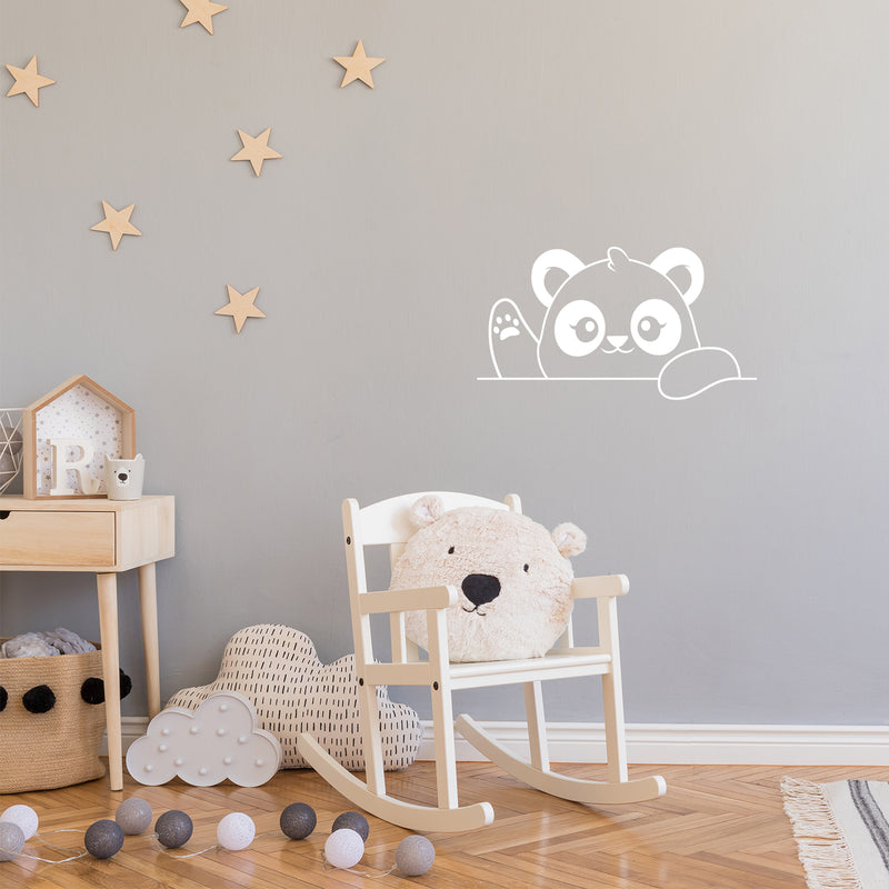 Vinyl Wall Art Decal - Panda - 8" x 15" - Trendy Inspirational Cute Animal Design Sticker For Children Bedroom Home Baby Nursery Daycare Stars Kids Room Decor 3