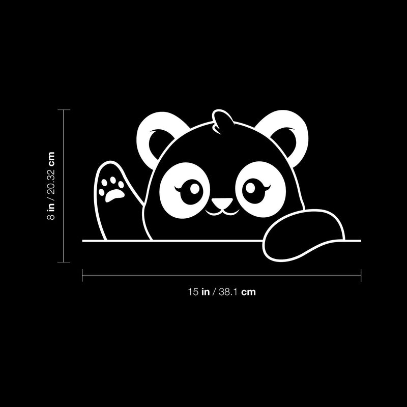 Vinyl Wall Art Decal - Panda - 8" x 15" - Trendy Inspirational Cute Animal Design Sticker For Children Bedroom Home Baby Nursery Daycare Stars Kids Room Decor 4