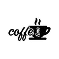 Vinyl Wall Art Decal - Coffee Time - Modern Inspirational Caffeine Lovers Quote Sticker For Home Office Kitchen Coffee Shop Restaurant Decor 1