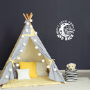 Vinyl Wall Art Decal - I Love You To The Moon And Back - 18" x 17" - Modern Inspirational Quote Sticker For Children Bedroom Home Nursery Daycare Kids Room Decor 2