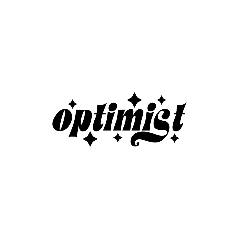 Vinyl Wall Art Decal - Optimist - 15" x 37" - Trendy Motivating Positive Lifestyle Quote Sticker For Home Bedroom Closet Living Room School Classroom Office Gym Fitness Decor 1