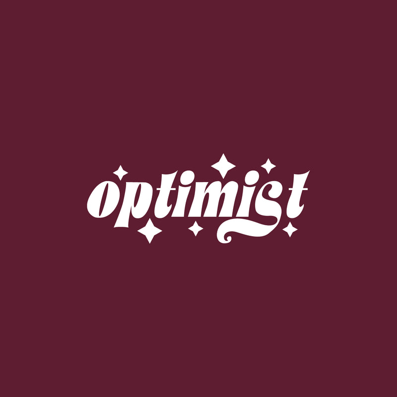 Vinyl Wall Art Decal - Optimist - 15" x 37" - Trendy Motivating Positive Lifestyle Quote Sticker For Home Bedroom Closet Living Room School Classroom Office Gym Fitness Decor 1