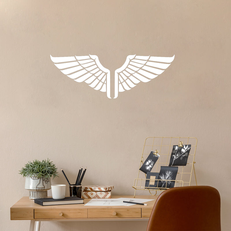 Vinyl Wall Art Decal - Wings - 46" x 16.5" - Cute Minimal Animal Design Sticker For Girly Home Office Bedroom Boutique Beauty Salon Mirror Decor 3