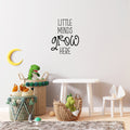 Vinyl Wall Art Decal - Little Minds Grow Here - Modern Inspirational Cute Design Quote Sticker For Children Bedroom Home Baby Nursery Daycare Kids Room Decor 1