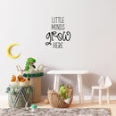Vinyl Wall Art Decal - Little Minds Grow Here - 25" x 20" - Modern Inspirational Cute Design Quote Sticker For Children Bedroom Home Baby Nursery Daycare Kids Room Decor 1