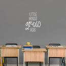 Vinyl Wall Art Decal - Little Minds Grow Here - 25" x 20" - Modern Inspirational Cute Design Quote Sticker For Children Bedroom Home Baby Nursery Daycare Kids Room Decor 2