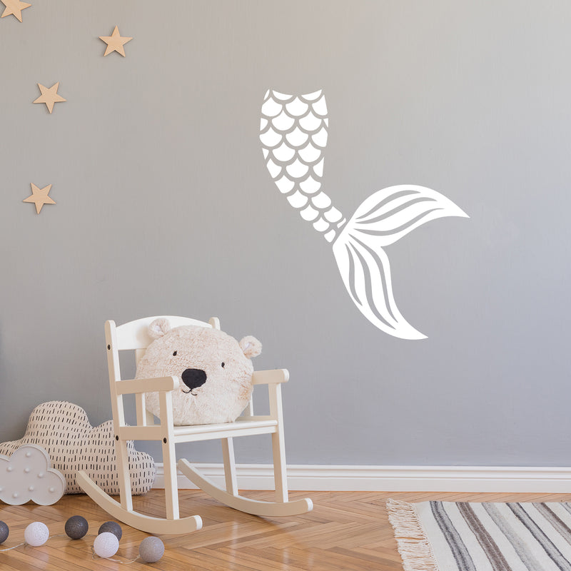 Vinyl Wall Art Decal - Siren Tail - 24" x 20" - Trendy Inspirational Cute Design Sticker For Children Bedroom Home Baby Nursery Daycare Kids Room Decor 2