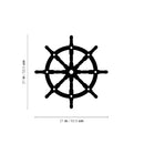 Vinyl Wall Art Decal - Rudder Shape - 21" x 21" - Beach Icons Sea Boat Cute Modern Trendy Marine Icons Ocean Navy Design For Home Office Living Room Bedroom Store Decor 4