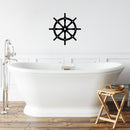 Vinyl Wall Art Decal - Rudder Shape - Beach Icons Sea Boat Cute Modern Trendy Marine Icons Ocean Navy Design For Home Office Living Room Bedroom Store Decor 3