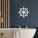 Vinyl Wall Art Decal - Rudder Shape - 21" x 21" - Beach Icons Sea Boat Cute Modern Trendy Marine Icons Ocean Navy Design For Home Office Living Room Bedroom Store Decor 2