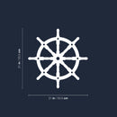 Vinyl Wall Art Decal - Rudder Shape - 21" x 21" - Beach Icons Sea Boat Cute Modern Trendy Marine Icons Ocean Navy Design For Home Office Living Room Bedroom Store Decor 4