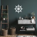 Vinyl Wall Art Decal - Rudder Shape - 21" x 21" - Beach Icons Sea Boat Cute Modern Trendy Marine Icons Ocean Navy Design For Home Office Living Room Bedroom Store Decor 3