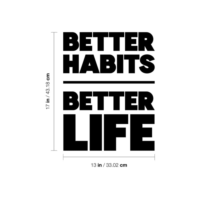 Vinyl Wall Art Decal - Better Habits Better Life - Motivational Positive Lifestyle Quote Sticker For Home Yoga CrossFit Center Gym Fitness Decor 4