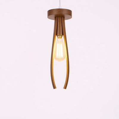 Home Decorators Collection 1003HDCAIDI Lámpara Colgante Keowee 4 Luces Hierro/Madera — imagen 1