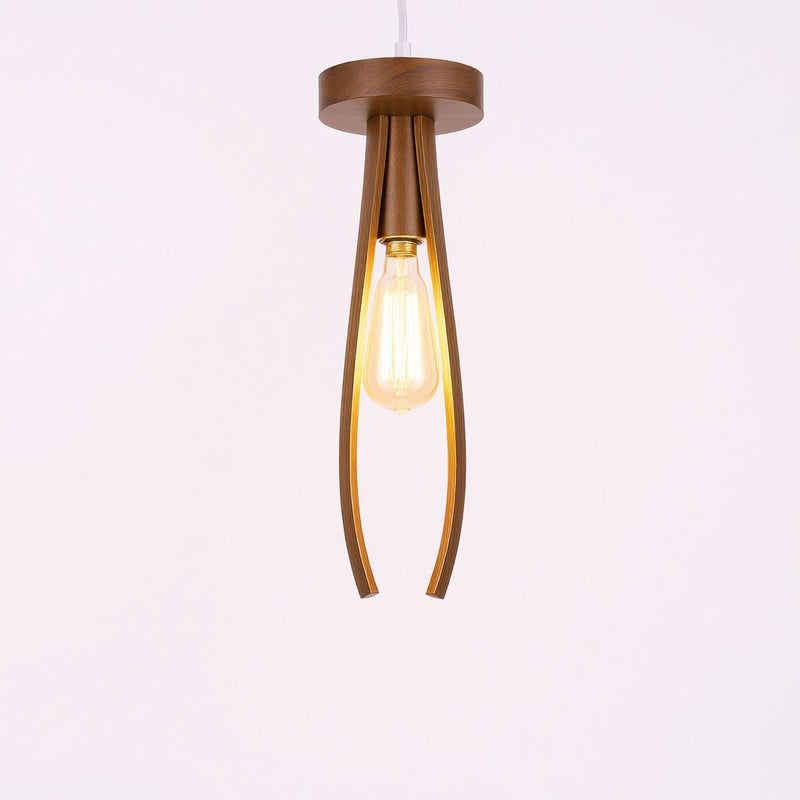 Home Decorators Collection 1003HDCAIDI Lámpara Colgante Keowee 4 Luces Hierro/Madera — imagen 1