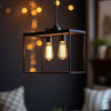 Hampton Bay 1032HBMBDI Lámpara Colgante Rectangular Negra Mate 4 Luces — imagen 2