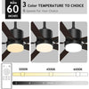 BIUKIS CF112 Ventilador de Techo Moderno con Luz y 6 Velocidades - Blanco | MiOfertas