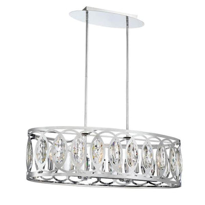 Easylite 37860-HB Candelabro Ovalado de Cristal Cromado 6 Luces | MiOfertas