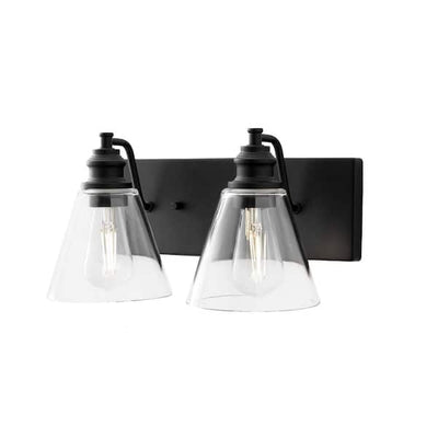 Hampton Bay 51883 4 in. Lámpara de Tocador Industrial Negra Mate | MiOfertas