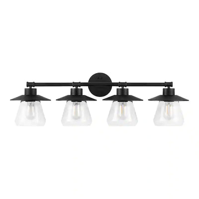 Hampton Bay NORTHMOORE 65175 6.7" Lámpara de Tocador Negra 4 Luces | MiOfertas