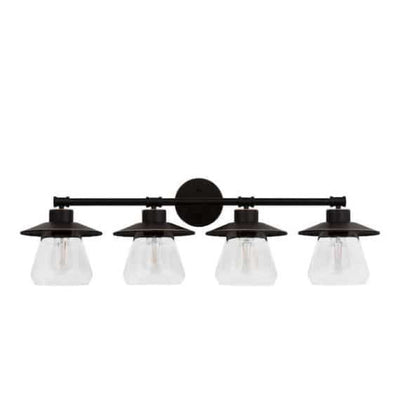 Hampton Bay AD065-W4 Lámpara de Tocador Bronce Aceitado 4 Luces | MiOfertas
