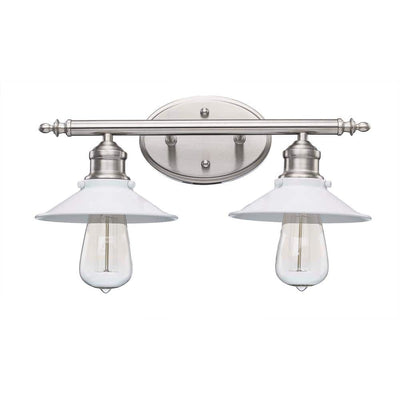 Hampton Bay HD-8002 16" Lámpara de Tocador Industrial Farmhouse Cobalto Níquel | HD-8002 CB-BN | MiOfertas