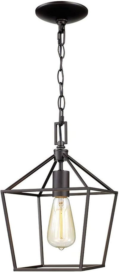 Hampton Bay KH-001S-BK Lámpara Colgante Negra Jaula Geométrica | MiOfertas
