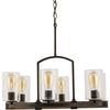 Home Decorators Collection 25659-HB Lámpara de Araña Bronce con Cristales | MiOfertas
