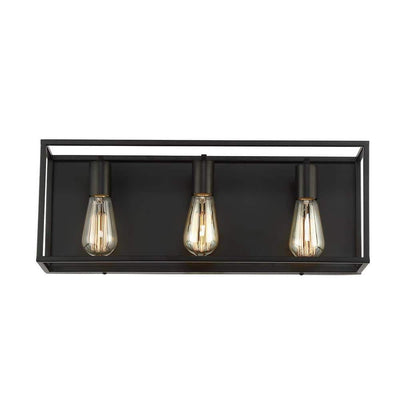 Home Decorators Collection 35270-HB 22" Lámpara de Tocador Negra 3 Luces | MiOfertas