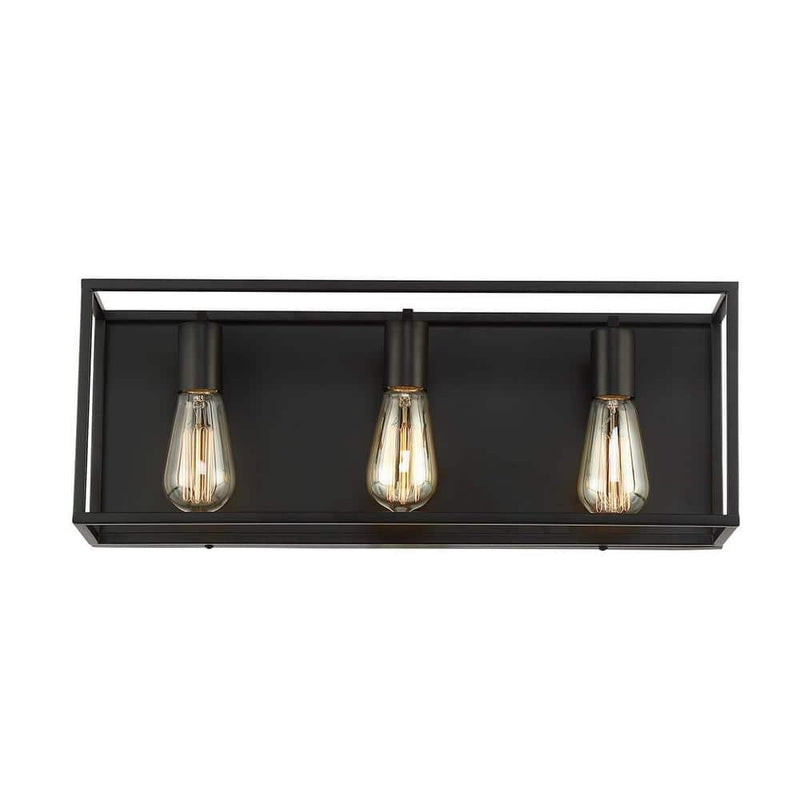 Home Decorators Collection 35270-HB 22" Lámpara de Tocador Negra 3 Luces | MiOfertas