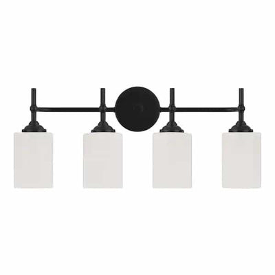 Home Decorators Collection 39343-HBBO 25" Lámpara de Tocador Negra Ayelen 4 Luces | MiOfertas