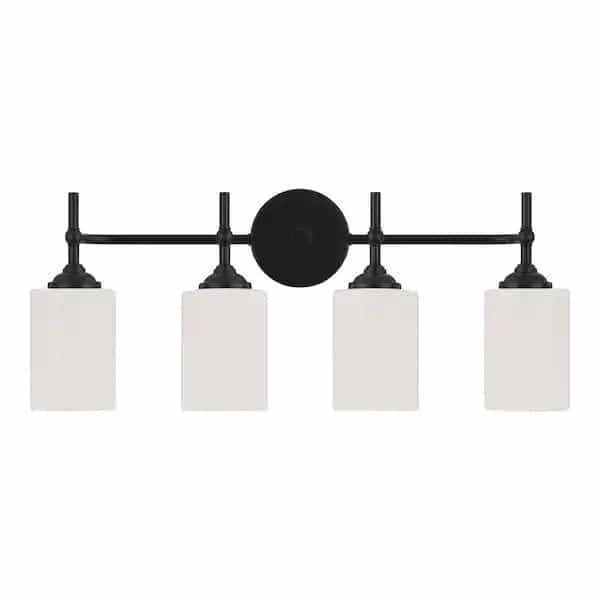 Home Decorators Collection 39343-HBBO 25" Lámpara de Tocador Negra Ayelen 4 Luces | MiOfertas