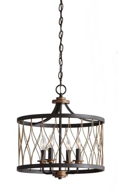 Home Decorators Collection HD6471N2 Lámpara Colgante Mini Negra Mate con Madera | MiOfertas