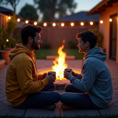 Haymont 30 in. W 40000 Btu Gray Steel Propane Outdoor Fire Pit Table with Lava Rocks — miofertas.com.mx