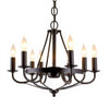 Hampton Bay KH-001L-BK Candelabro Winfield Negro 6 Luces Jaula Geométrica — imagen 3