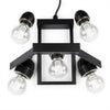 Hampton Bay 1032HBMBDI Lámpara Colgante Rectangular Negra Mate 4 Luces — imagen 3