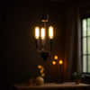 Home Decorators Collection HB3807-43 Lámpara Colgante Negra Mate 4 Luces con Madera Ébano — imagen 2