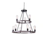 Hampton Bay HDP00341WDG 9 Luces Negro Lámpara Colgante de 2 Niveles