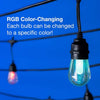 Novolink CSL-12-5-BLE 27.42 ft. Serie de Luces LED Edison Inteligentes RGBW para Exterior