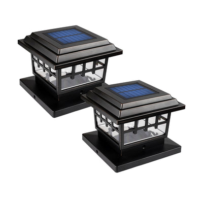 Hampton Bay 2211-NPF22BR-2 3.5" Tapa Solar Bronce para Poste Exterior (2-Pack)