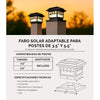 Hampton Bay 2211-NPF22BR-2 3.5" Tapa Solar Bronce para Poste Exterior (2-Pack)