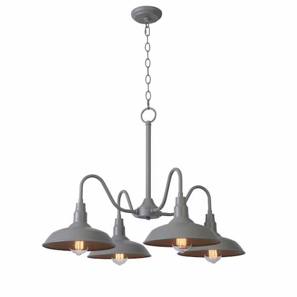 Home Decorators Collection HDP99225GRN Lámpara Colgante Exterior Gris 4 Luces