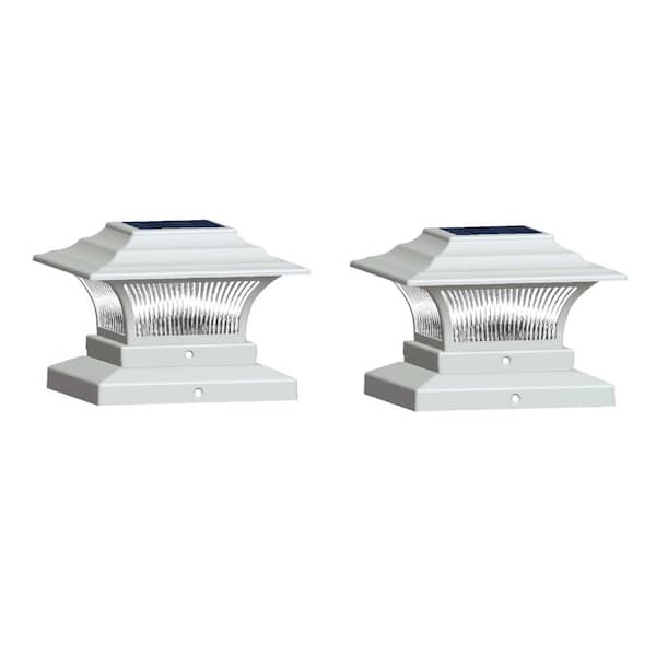 Hampton Bay 47577WT-2PK 10 Lumens Blanco LED Solar para Poste (Paquete de 2)