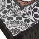Tucson 30 in. W 50000 Btu Black Steel Propane Outdoor Fire Pit with Lava Rocks