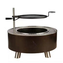 2-In-1 34 in. x 16 in. Round Steel Wood Burning Fire Pit and Grill with 360-Degree Tabletop Griddle